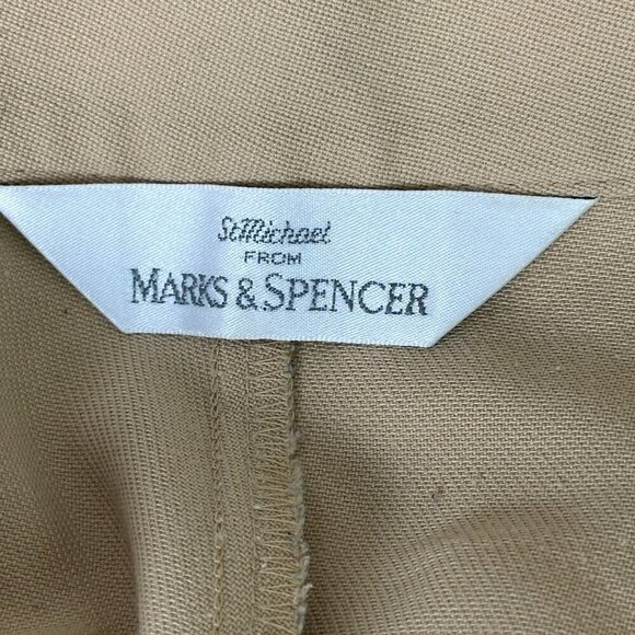 Vintage Marks & Spencer High Rise Pleated Wool Blend Pants Camel - Picture 4 of 10